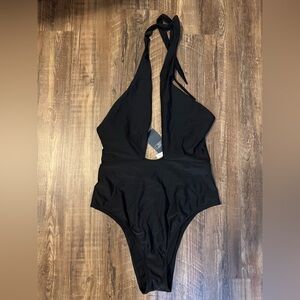 NWT Abercrombie & Fitch Black Halter Swimsuit